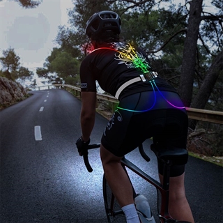 LED optisk fiber vest  til løbere og cyklister 