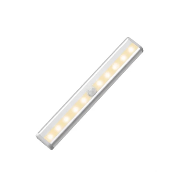 LED-skabslampe med sensor - varmt hvidt lys - 10 lys