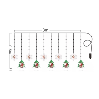 Lysardin til juledekoration - Bredde 3 m