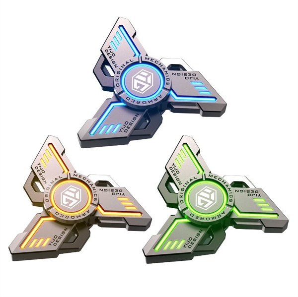 Lysende fidget spinner inklusiv UV-lampe