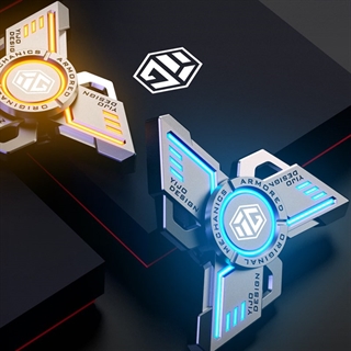 Lysende fidget spinner inklusiv UV-lampe