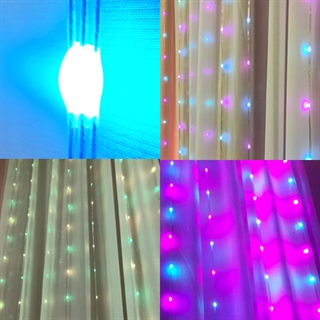 LED gardin med fjernbetjening -16 farver