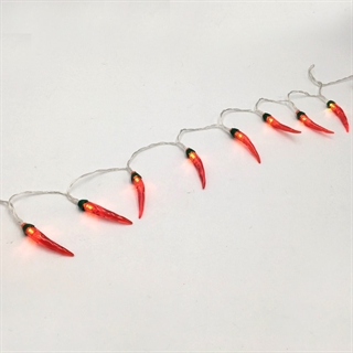 Lyskæde med chilier