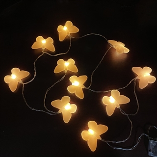 LED-lyskæde med lyserøde sommerfugle – 1,6 m 10 LED