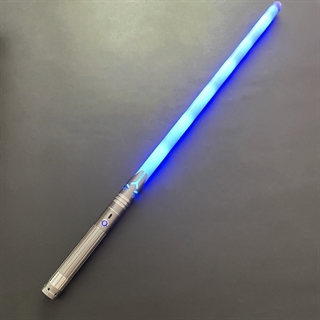 Lyssværd med farverige lys- og lydeffekter - Genopladeligt - Grå håndtag - 20 lyseffekter