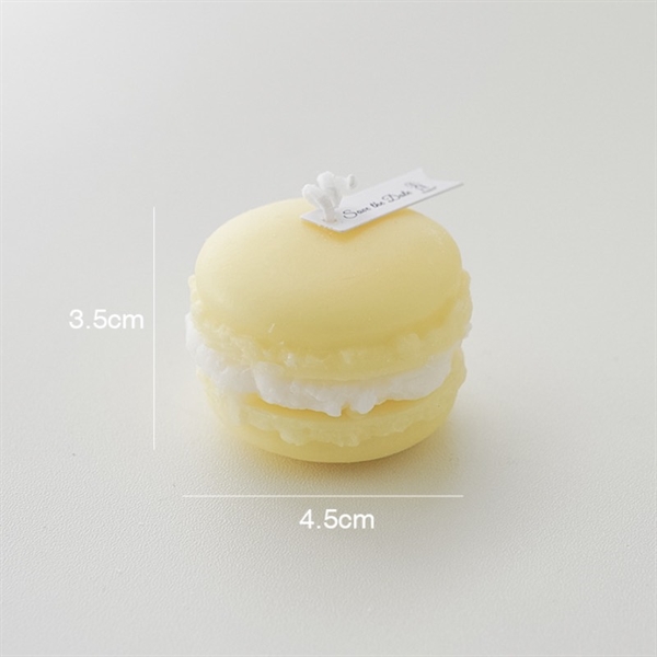 Macaron fyrfadslys med duft - Gul