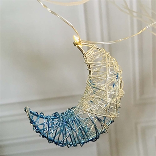 LED måne-lyskæde i metal - 1,8 m 10 LED