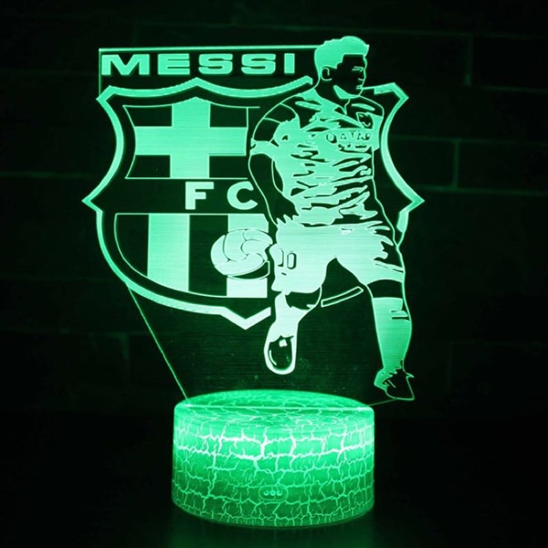 Messi 3D lampe med fjernbetjening - dæmpbar