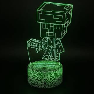 Minecraft 3D lampe - Sort sprække lampefod