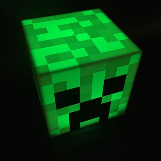 Minecraft Creeper lampe med lyd - Batteridrevet