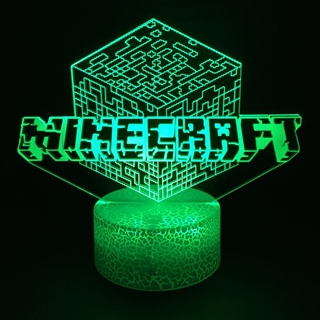 Minecraft Logo 3D lampe