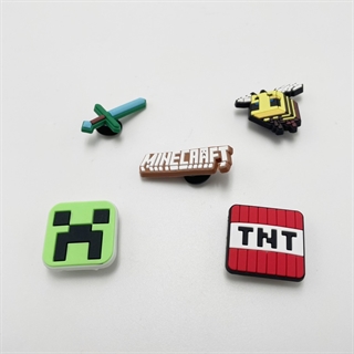 Minecraft charms til Crocs – 5-pak