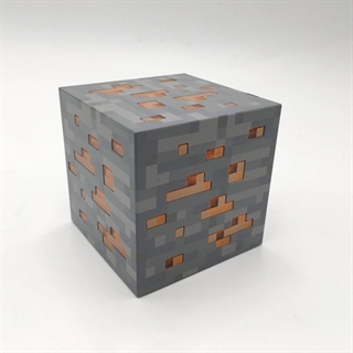 Minecraft Stone ore lampe - Gult lys