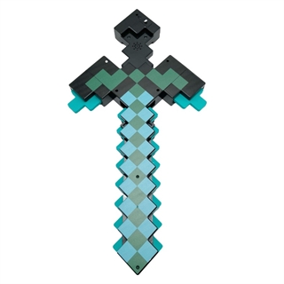 Minecraft transformerbart pixel legetøj 2 i 1 – hakke og sværd