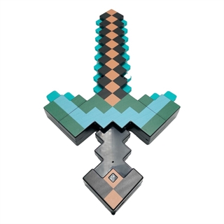 Minecraft transformerbart pixel legetøj 2 i 1 – hakke og sværd