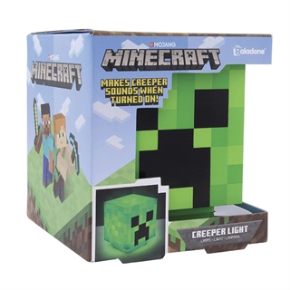 Minecraft Creeper lampe med lyd - Batteridrevet