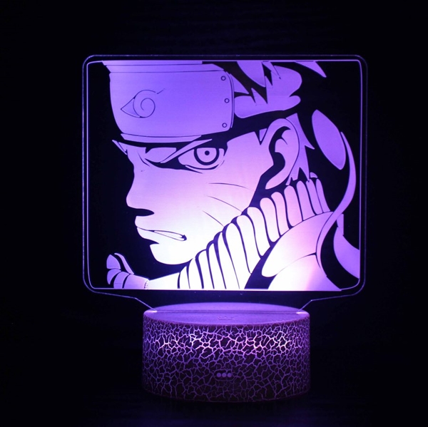 Naruto 3D LED lampe med farveskift og fjernbetjening
