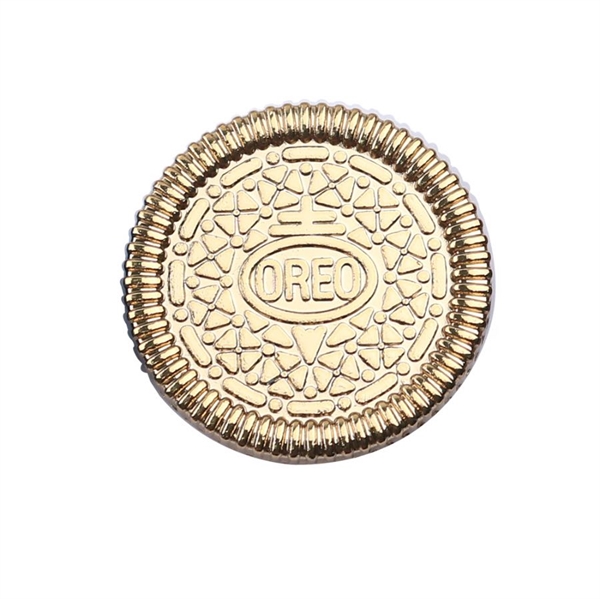 Oreo metal push coin magnetisk fidget legetøj - guld