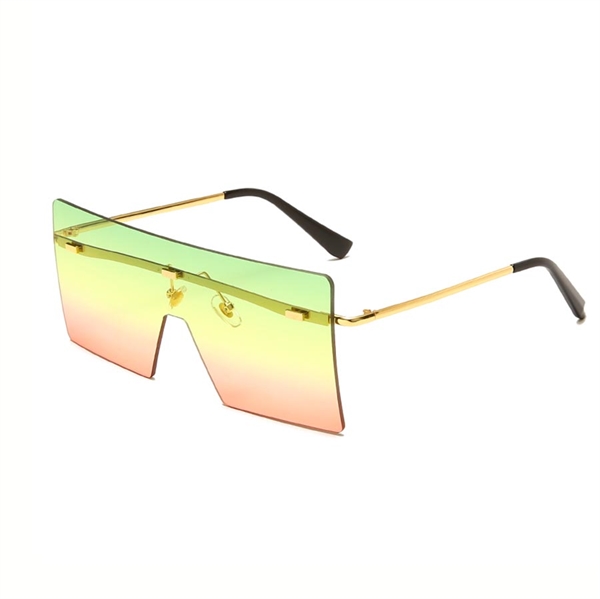 Modesolbrille - Oversize rammefri solbriller-multi