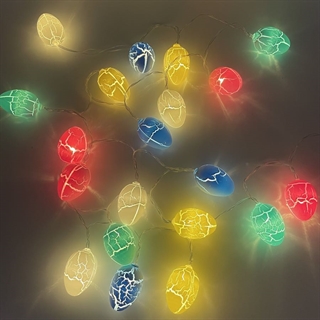  Påske lyskæde med dinosauræg - 3 m 20 lys