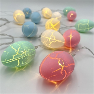 Påske lyskæde med dinosauræg - 3 m 20 lys