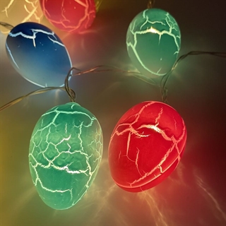 Påske lyskæde med dinosauræg 