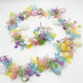 Påske LED-lyskæde med farverige æg og pynt – batteridrevet – 2 m 10 LED