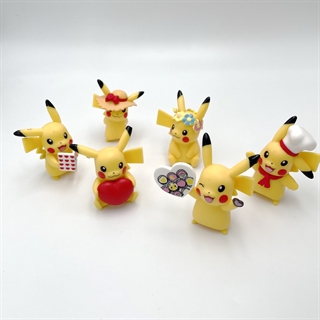 Pikachu figurer, sæt med 6 stk. - Perfekt gave til Pokémon-fans