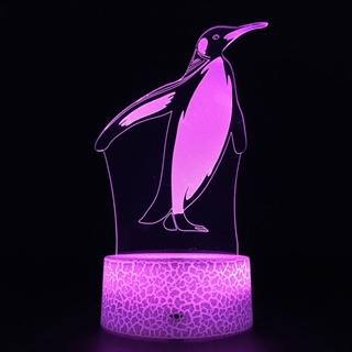 Pingvin 3D lampe