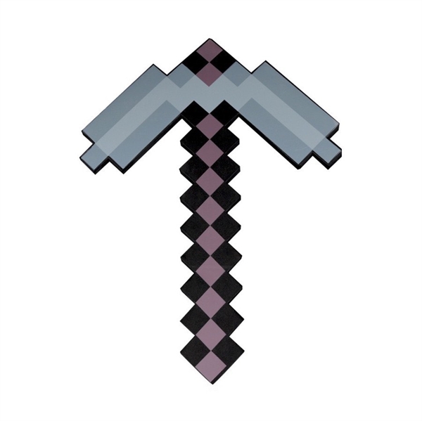 Pixel hakke i grå– 45 cm