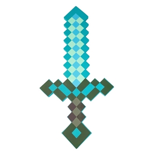 Pixel sværd i lyseblå