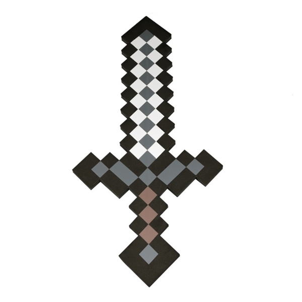 Pixel sværd i sort – 60 cm