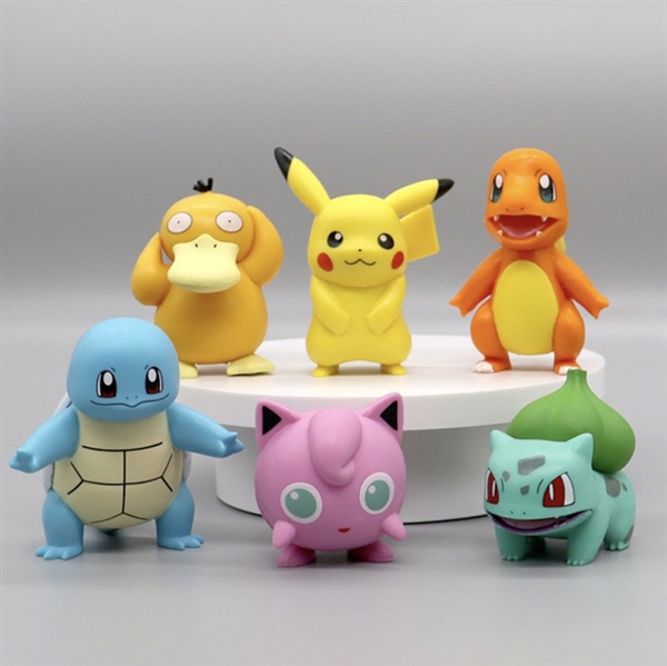 Pokémon figurer - Sæt med 6 stk. - Perfekt gave til Pokémon-fans i alle aldre