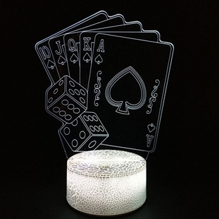 Poker 3D lampe