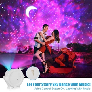 Stjerne projektor- Projektorlampe – Musikstyring - Hvid