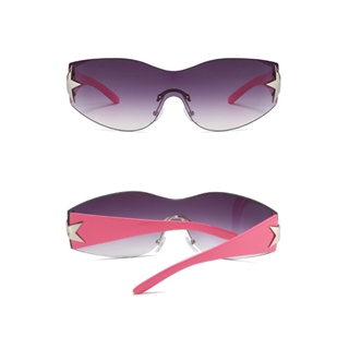 Rammefri solbriller - Grå og lyserød