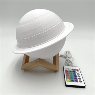 Saturn lampe med fjernbetjening - Dæmpbar