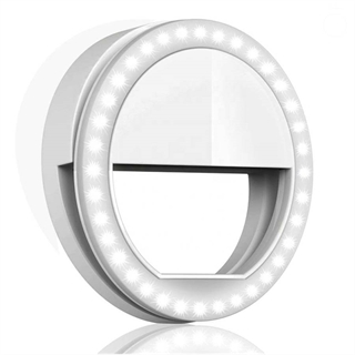 Selfie LED ring lys til smartphone  -  USB opladning 