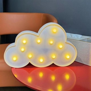 Skyformet LED natlys i varm hvid