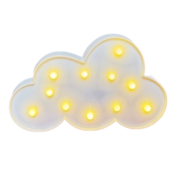 Skyformet LED natlys i varm hvid