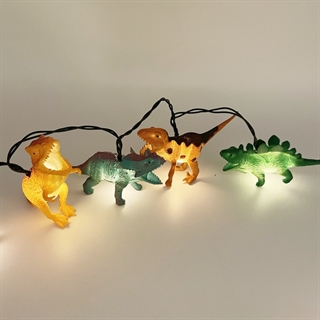 Solcelle Lyskæde med dinosaurer - 4,5 m, 20 lys