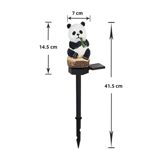 Solcelle havelampe med panda til have og terrasse