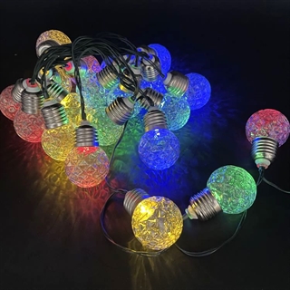 Solcelle lyskæde med ananas pærer - Multifarvet lys - 5 m 20 lys