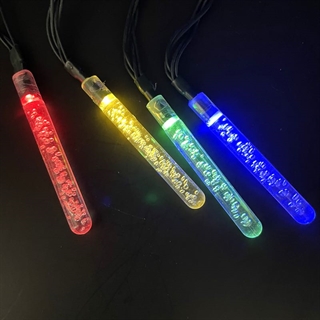 Solcelle lyskæde med bobler - Multifarvet lys - 5 m 20 lys