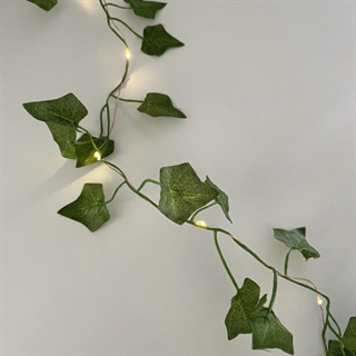 Solcelle lyskæde med efeublade -  2 m 20 lys