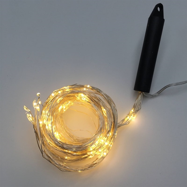 Solcelle vandfald lyskæde - 200 lys