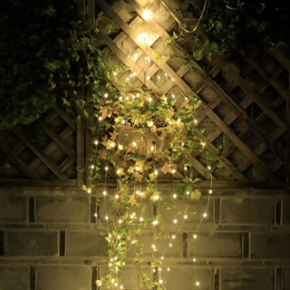 Solcelle vandfald lyskæde - 200 lys