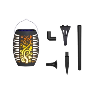 Solcellelampe - Flamme fakkel med 14 LED - H 70 cm