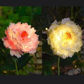 Solcellelampe med blomst