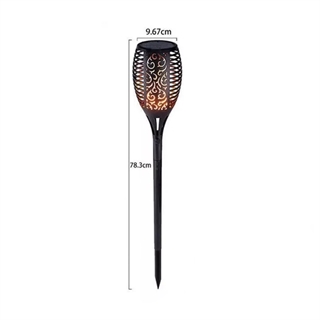 Solcellelampe - Flamme fakkel med 96 LED